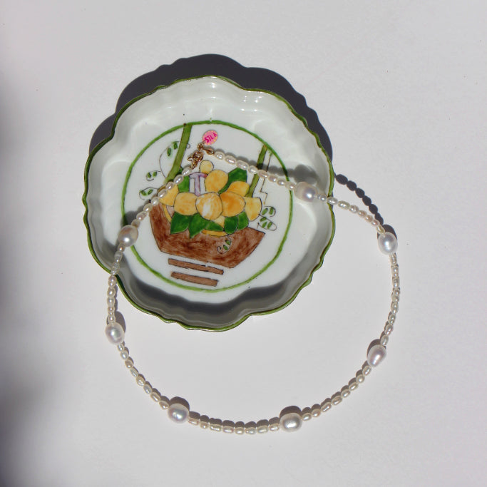 
                  
                    Load image into Gallery viewer, Painted Peach Dish (1924)
                  
                