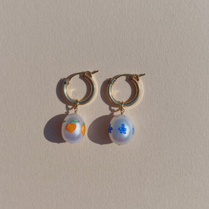 
                  
                    Load image into Gallery viewer, Blue Peach Earrings
                  
                