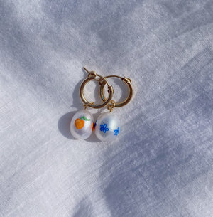 
                  
                    Load image into Gallery viewer, Blue Peach Earrings
                  
                