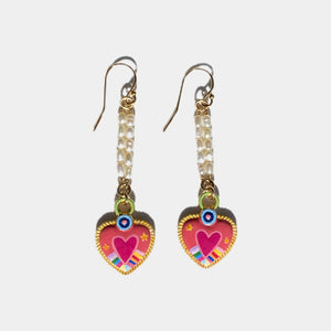 
                  
                    Load image into Gallery viewer, Rainbow Heart Earrings
                  
                